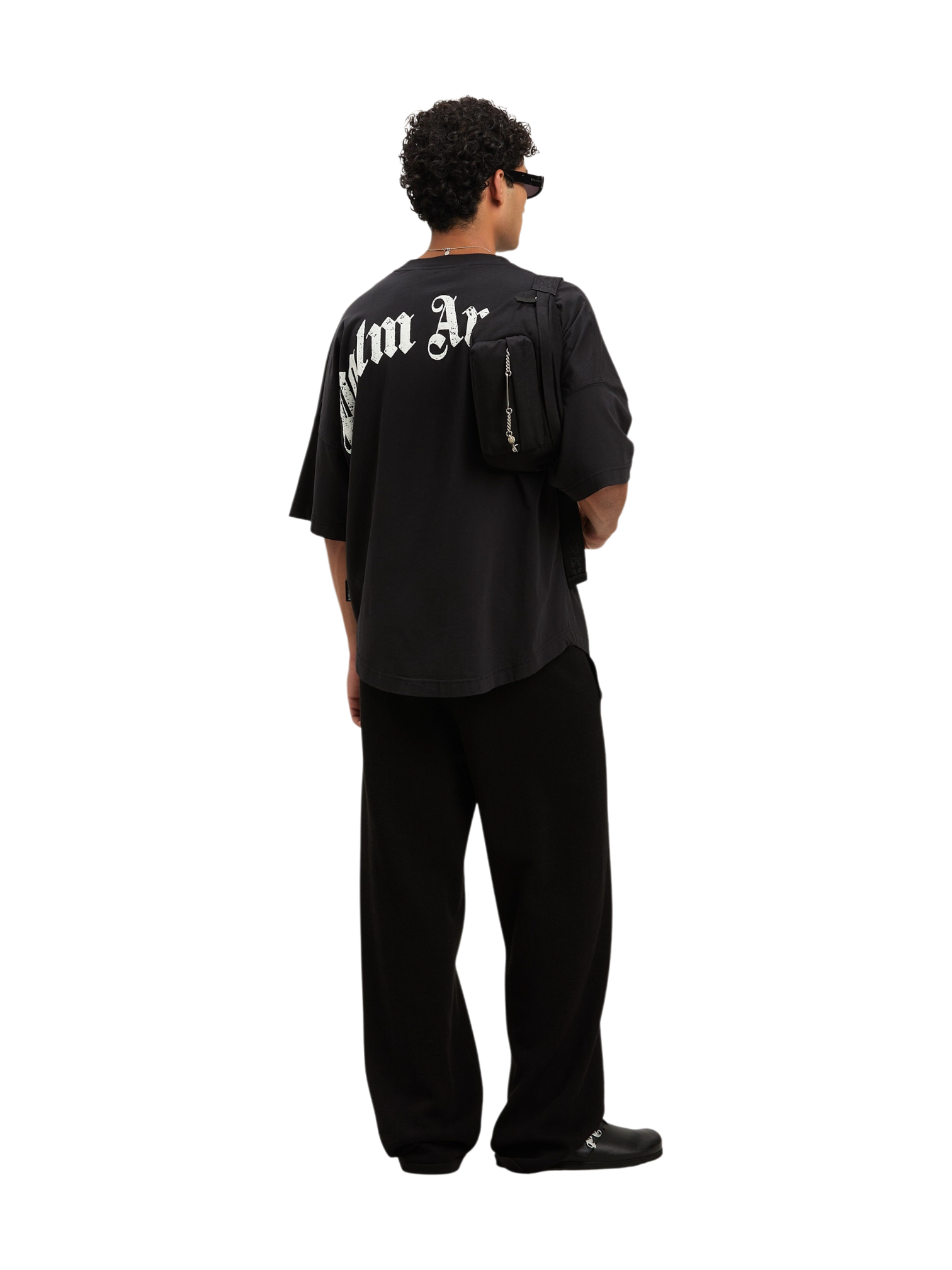 Palm Angels Curved Logo Over Tee