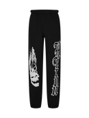 Heron Preston Black Flame Skull Sweatpants