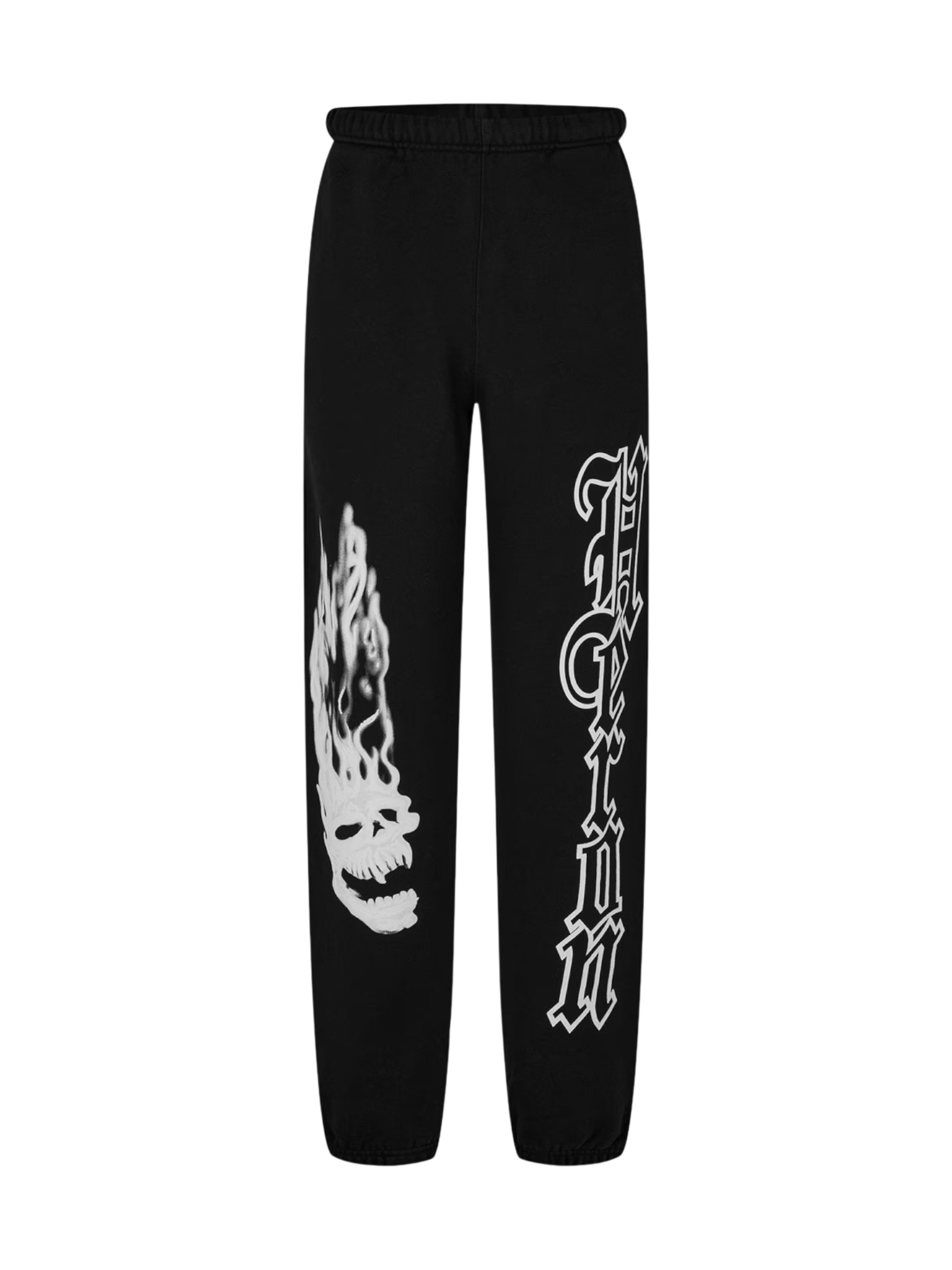 Heron Preston Black Flame Skull Sweatpants