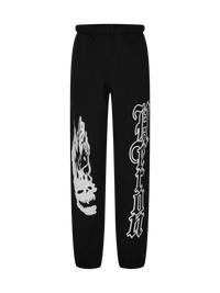 Heron Preston Black Flame Skull Sweatpants