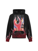 Heron Preston Flame Graphic Logo Hoodie