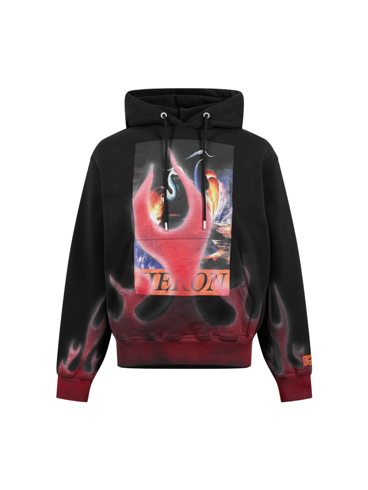 Heron Preston Flame Graphic Logo Hoodie